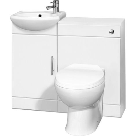 Nuie Sienna Combination Furniture Pack With WC Unit 500mm without Tap (1/4)