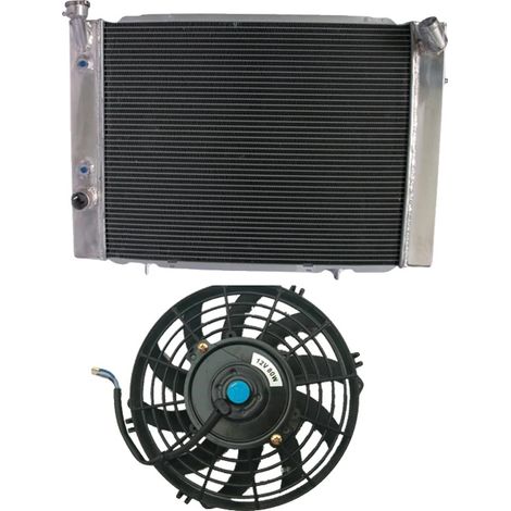 Radiador de aluminio, 3 filas, tamaño del núcleo 540 x 433,95 x 52 mm, tamaño total 664 x 464 x 67 mm, compatible con transmisión automática/manual, presión del tapón 1,1 bar. (1/5)