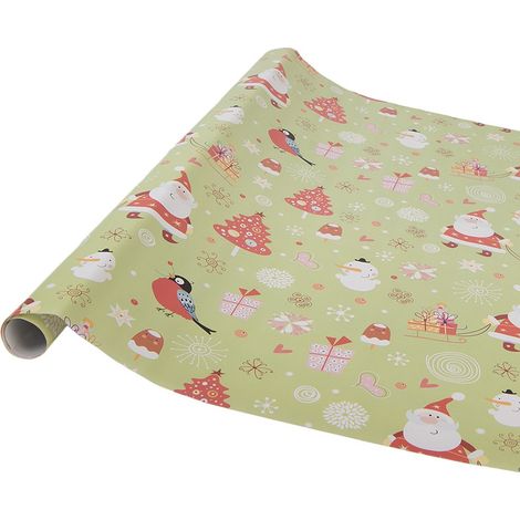 Papier Cadeau Vert pour Emballage de Fête et Anniversaire, Lot de 3 Rouleaux Durables 50 x 75 cm - PANGIVO (1/4)