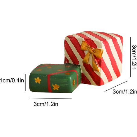 Décor aquarium résine sapin Noël boîte cadeau déco terrarium paysager de Noël (1/3)