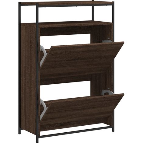 Maison Exclusive - Scarpiera Rovere Marrone 75x34x112 cm in Legno Multistrato