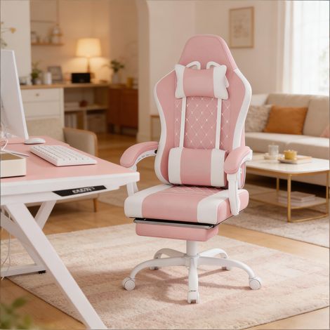 Chaise de bureau pivotante confortable,chaise ergonomique d’ordinateur,chaise de massage gaming (chaise de bureau uniquement) (1/5)