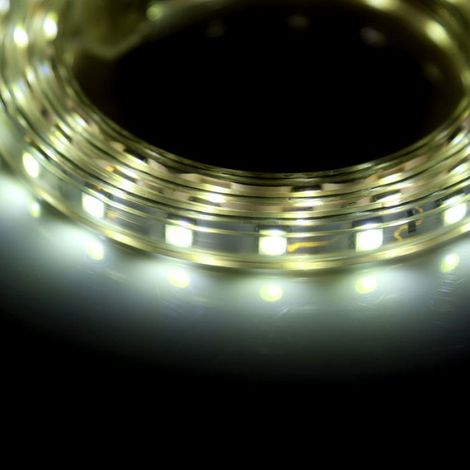 1 Ruban LED SMD 5050,étanche 220V,60 LED/m,blanc,décoration intérieur extérieur (1/5)