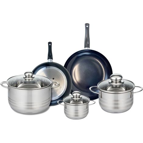 Ensemble de 2 Poêles de cuisson 20 et 24 cm et 3 faitouts 12, 16 et 20 cm Elo Prima Brillant (1/5)