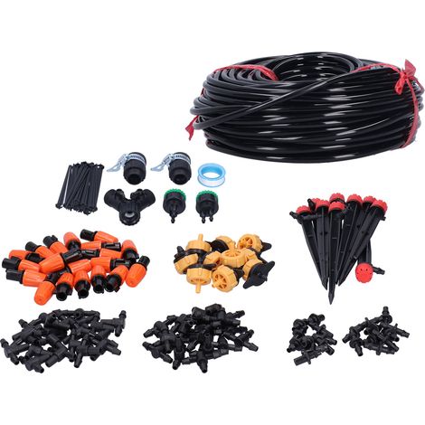 Système d'irrigation goutte à goutte avec tuyau de 40 m (4/7) pour jardin, serre et pelouse. (1/5)