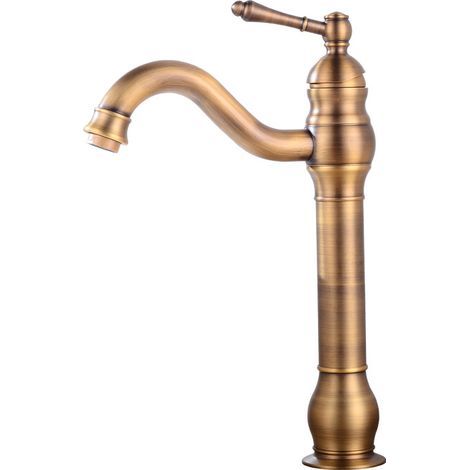 Grifo de latón con acabado bronce aceitado, grifo de baño negro con ducha de mano de agua fría y caliente, grifo mezclador, color bronce. (1/5)