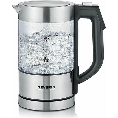 Severin WK3458 Hervidor eléctrico 0,5 L negro y transparente