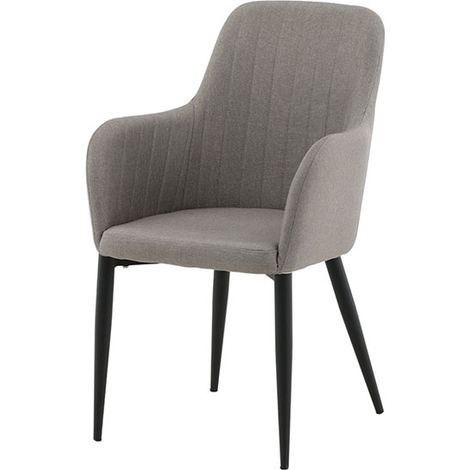 Comfort chaise de salle à manger avec accoudoirs gris. (1/4)