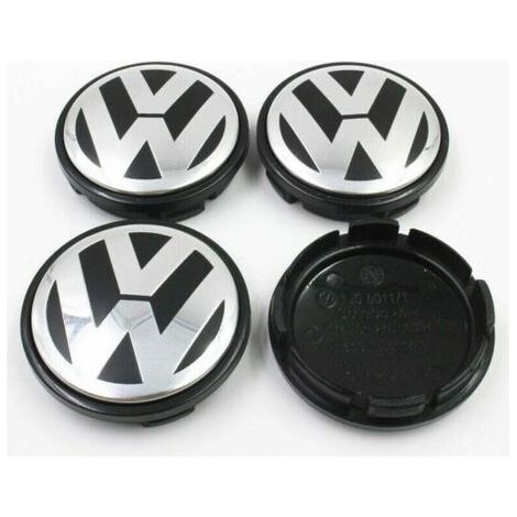 Lot de 4 cache-moyeux aluminium 70mm – Résistants aux chocs – Imperméables – Base en plastique ABS pour jantes voiture (1/3)