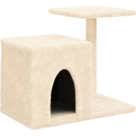 Albero per Gatti con Tiragraffi in Sisal Crema 50,5 cm vidaXL