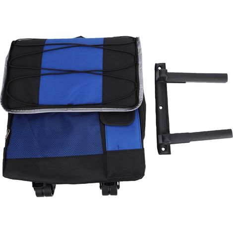 Glacière à roulettes grande capacité 43 L, étanche et isolée, avec roues et poignée, idéale pour la plage, le camping, les voyages et les activités de plein air (bleu). (1/5)