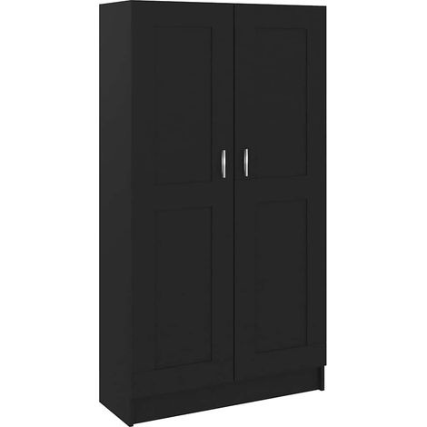 vidaXL Armario de libros madera contrachapada negro 82,5x30,5x150 cm (1/2)