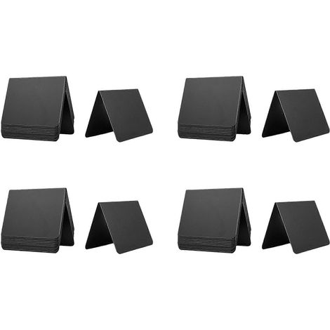 Lot de 48 mini-tableaux noirs (10 x 7,5 cm) pour étiquettes alimentaires, idéaux pour les buffets et fêtes. Faciles à écrire. (1/5)