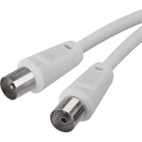 Câble d'antenne, câble coaxial, câble TV, 3,5 m, câble coaxial pour TV numérique, récepteur, SAT, double blindage, câble coaxial droit mâle vers coaxial femelle droite (1/5)
