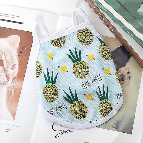 Chaleco de verano para perros lindos, camiseta para perros con estampado de frutas, ropa para perros, camiseta transpirable para cachorros, disfraz fresco para perros pequeños, ropa para mascotas 3 (1/5)