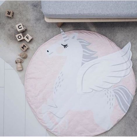 Spielmatte für Babys, Kleinkinder, Aktivitäten, Kinderzimmer, 90 cm große, weiche, runde Picknickmatte für Garten und Reisen (1/5)