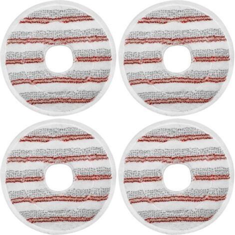 4 Red Cleaning Pads Compatible with Vileda Spin and Clean Mop Refills, Washable and Reusable Microfiber Cleaning Pads (1/5)