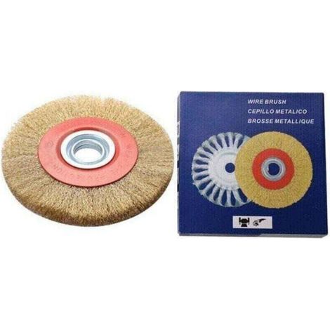 Brosse circulaire en acier pour nettoyer touret à meuler, diamètre 125 mm/150 mm/200 mm, 150mm TRIMEC (1/4)