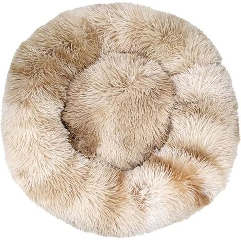 Lit pour chat, coussin moelleux, doux lavable pour chiens chats (tie-dye beige, 40 cm), Ensoleillé (1/5)