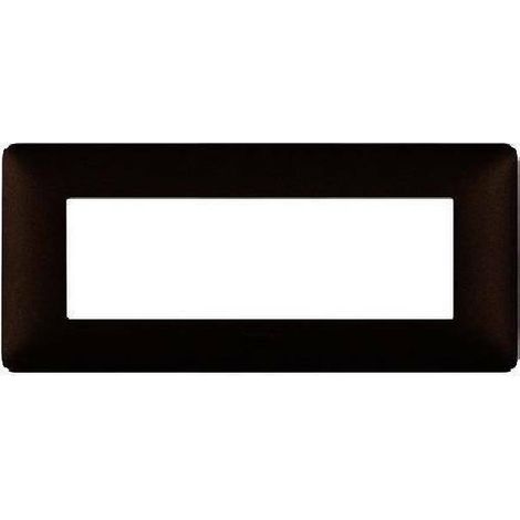 Plaque Bticino Matix 6 modules brun café AM4806TGG
