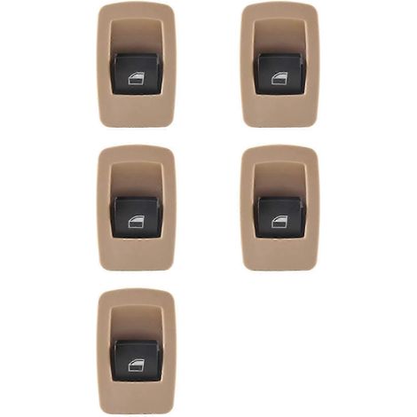 boutons de lève-vitre beiges côté passager avant/arrière pour BMW E90, E91, 323i, 325i, 328i 61316945876 QAQ (1/5)