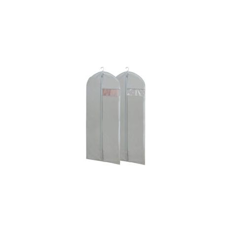 Lot de 5 housses pour vêtements de qualité supérieure Gris 60 x 120 cm Rangement à long terme pour veste manteau costume protection contre la poussière et les mites (1/5)
