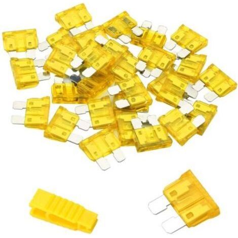 20Pcs Fusible Voiture 20A Moyenne Fusible Automobile + Extracteur - Fusible pour Auto/RV/Camion/Moto (1/5)