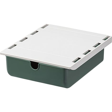 Boîte De Rangement Sous Bureau - Boîte À Tiroir Caché Pour Bureau - Polyvalente - Plastique - 33 X 23,5 X 8,5 Cm - 2 Pièces (1/5)