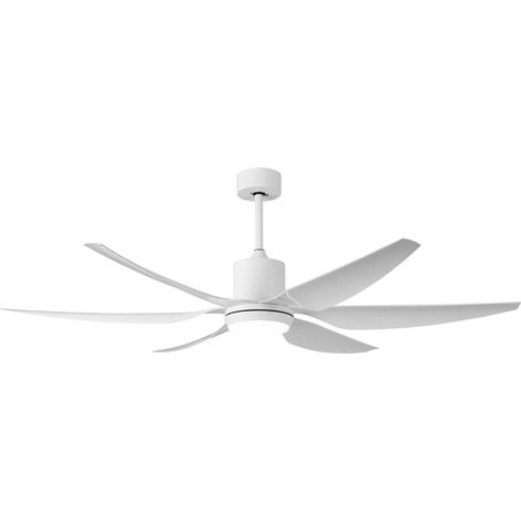 Ventilatore da soffitto ø167 cm con LED e Wifi Reversibile Hypersilence KLASSFAN URIKAINE White