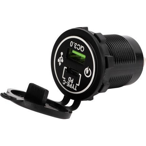 Chargeur Voiture USB C + QC3.0 Double Port Rapide, Sortie Haute Intensité, Protocole Complet, Adaptateur Allume-Cigare (1/5)