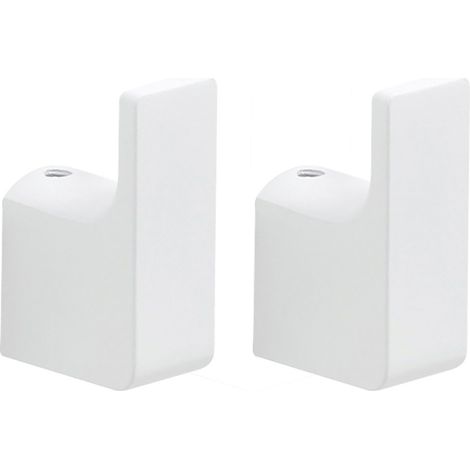 2 Appendiabiti da muro in ottone e Cromall PI27 Gedy serie PIRENEI Bianco Opaco