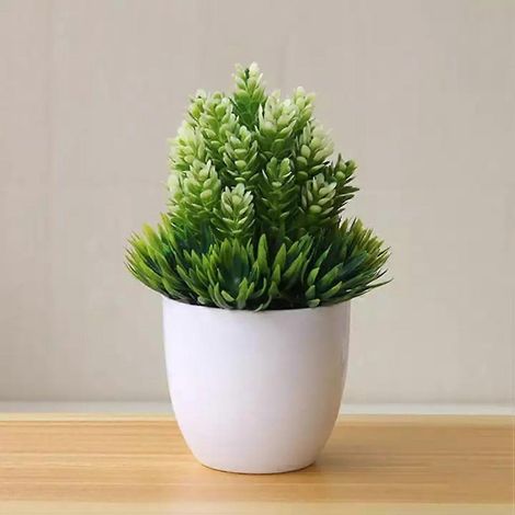 Plantes artificielles en plastique 18x28cm avec potblanc (1/5)