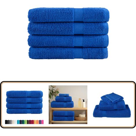 Premium-Saunatücher SOLUND 4 Stk Blau 80x200 cm 600 g/m² - Saunatücher - Baumwollhandtücher - Saunakleidung - Wellnessprodukte - Strandtücher