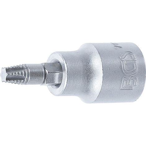 BGS Schraubenausdreher-Bit-Einsatz Antrieb Innenvierkant 10 mm (3/8") für defektes T-Profil (für Torx) T27 - 7098-T27 (1/2)