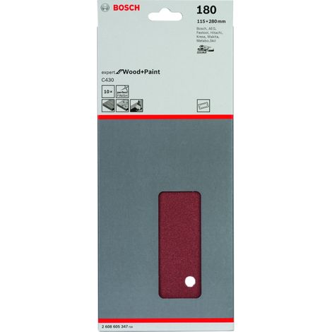 Bosch  Lijaset  C430  Expert  for  Wood  10  piezas  14  agujeros  tensado  115x280  mm  180-2608605347 (1/2)