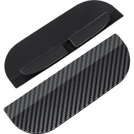2 pièces de pare-soleil anti-pluie pour rétroviseurs de voiture, en fibre de carbone, côté passager (1/5)