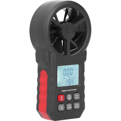 Anémomètre numérique Bluetooth WT87B avec écran LCD rétroéclairé et testeur de vitesse du vent portable 9V (1/5)