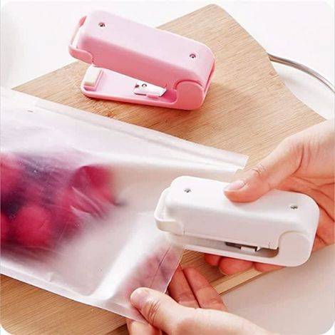 Mini scellant thermique - - Portatif - Rose - Haute qualité - Conservation alimentaire (1/4)