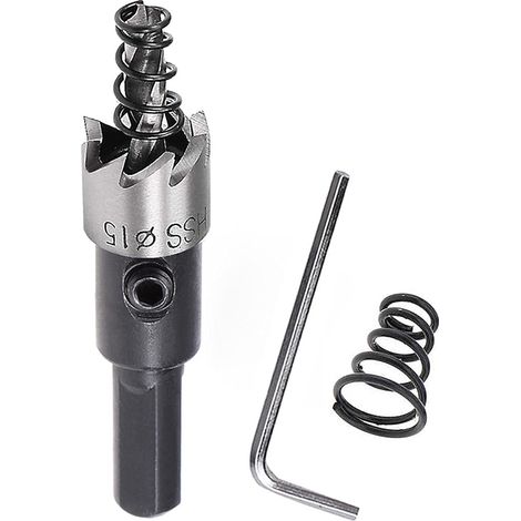 15mm HSS Drill Bits Carbide Hole Saw Heavy Duty Metal Stainless Steel Copper Iron (1/5)