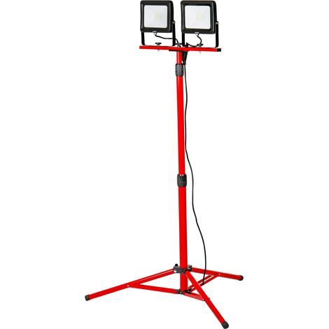 STIER Duo SMD LED Baustrahler Basic+, 2x 2400 Lumen, 2x30 W, mit Stativ Fluter, Strahler, Arbeitsstrahler, LED Arbeitsscheinwerfer, Baustellenlampe, Baulampe, LED Arbeitsleuchte (1/5)