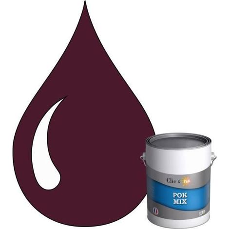 Peinture d'Accroche et Finition 2 en 1 - POK - POK MIX Violet - Acrylique Satinée - RAL 4007 - 1L (1/4)