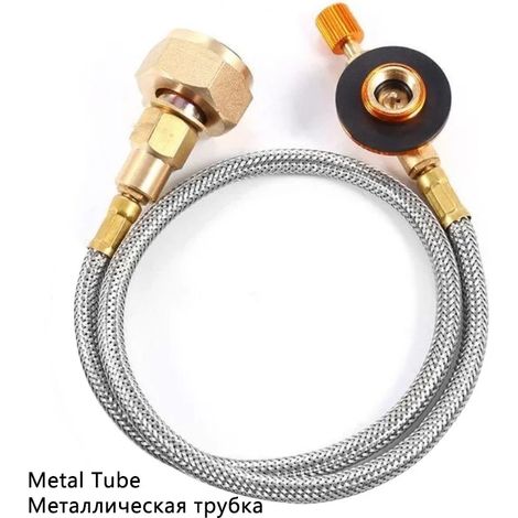 Adaptateur de remplissage de propane pour réchaud de camping extérieur de 60 cm, adaptateur de bouteille de gaz, tuyau de raccordement pour adaptateur de gaz, réchauds de cuisine portables (1/5)