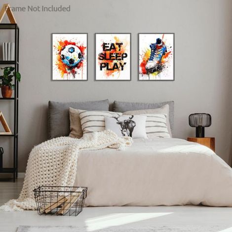 Affiche Murale Football - Toile 30x40 cm - Thème Chaussures de Football - Lot de 3 (1/5)