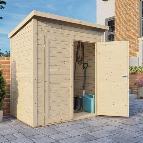 Abri de jardin bois Bertilo 19mm Timmo 1 avec plancher 2,10m² natural (1/5)