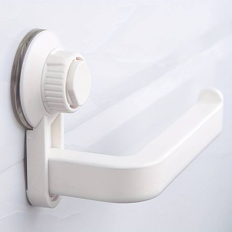 Porte-rouleau de papier toilette avec ventouse, support mural pour rouleau de papier essuie-tout sans perçage, idéal pour la cuisine.