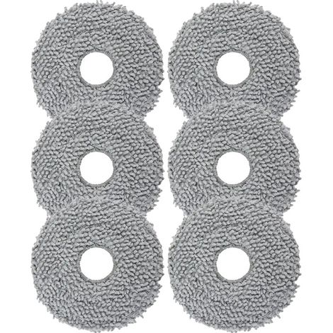 Mopptücher, Mikrofaser-Material, Kompatibilität mit Feuchttüchern, 6PCS (1/2)