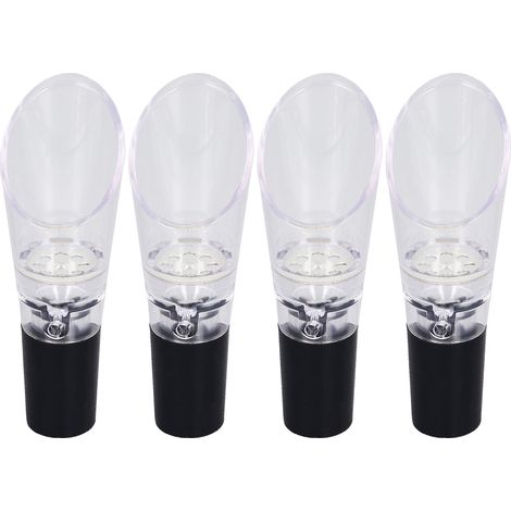 4-teiliges umweltfreundliches PC-Wein-Aerifizierer-Set, Ausgießer, Dekanter, Barzubehör für Hauspartys, Silber (1/5)