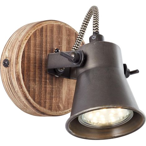 Seed, schwarz stahl/holz hell GU10 WA 1 (1/5)