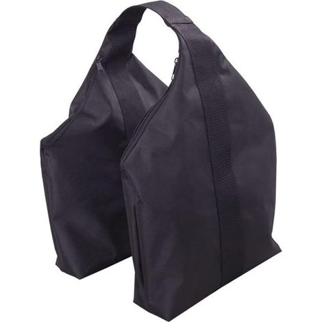 Sac de poids pour tonnelle 1680D - Sac de sable robuste pour pieds de tente, coupe-vent, stabilité, auvent extérieur, ancre 35,5 x 44 cm, noir (1/5)