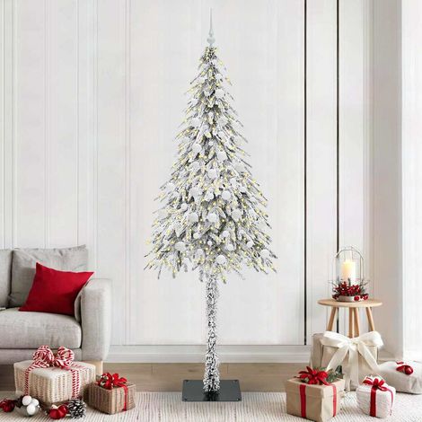 Weihnachtsbaum mit 300 LEDs Weiß 210 cm PE und Stahl